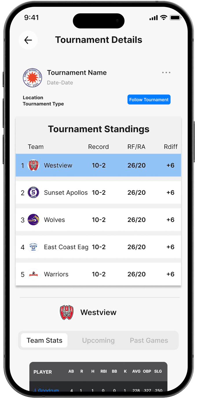 Your tournament. Always in your pocket.